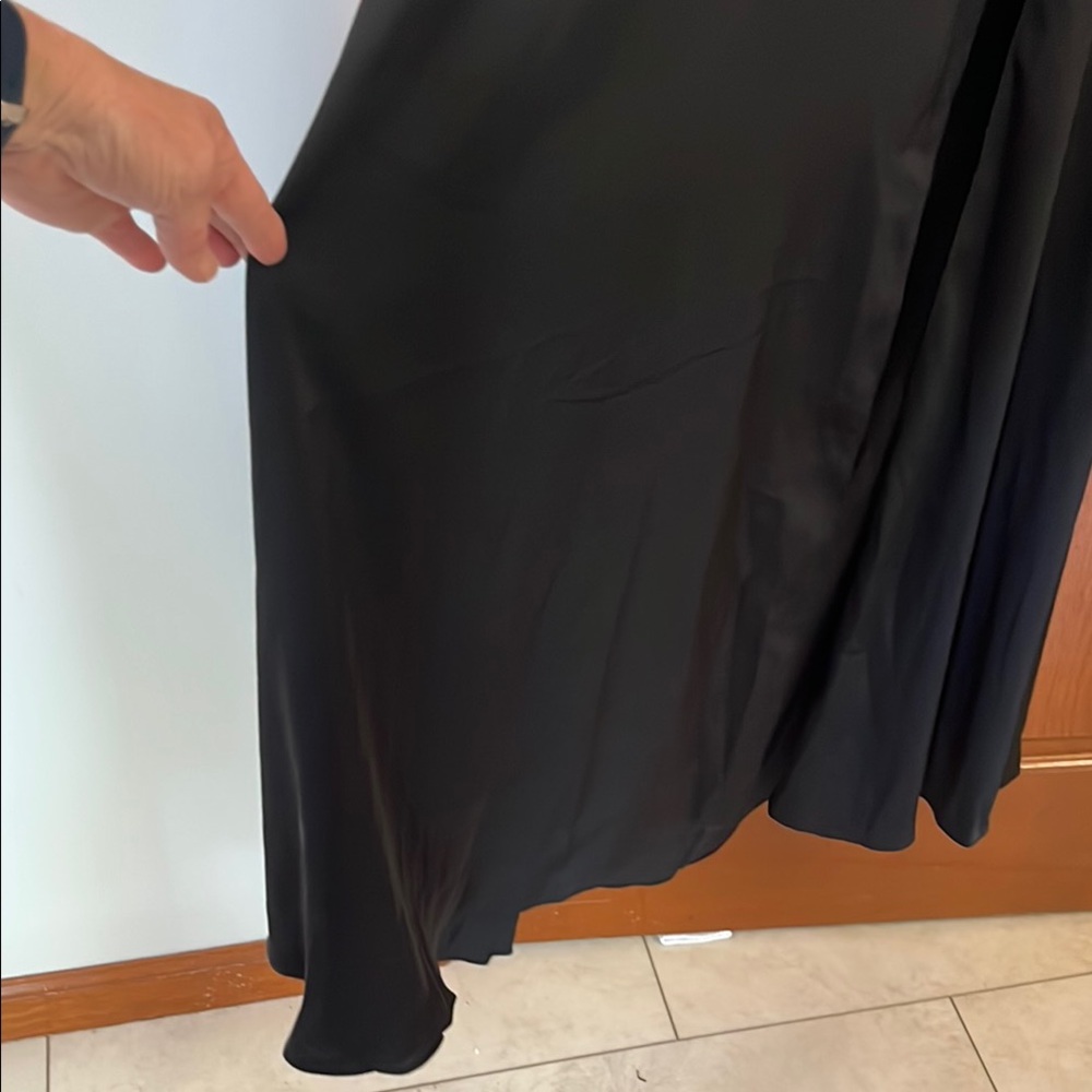 Azazie Black Sheath Halter Dress Night Out - Picture 6 of 11